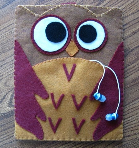 Cute and Kooky Owl Felt Case for iPad (Custom Color & Size Available)