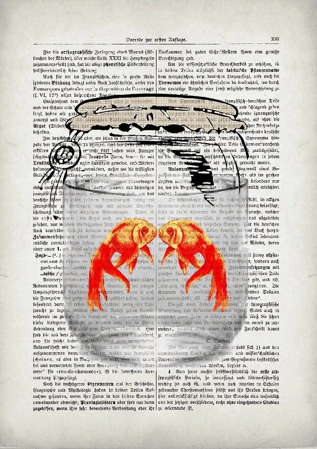 LOVE SHIPPING, original ARTWORK, mixed media, print