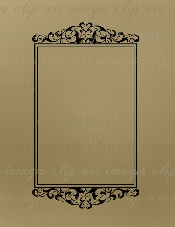 Demi Frame Clip Art 5x7 Rectangular Royalty Free by ImagesClipArt