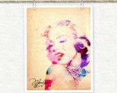 Marilyn Monroe Digital Watercolor