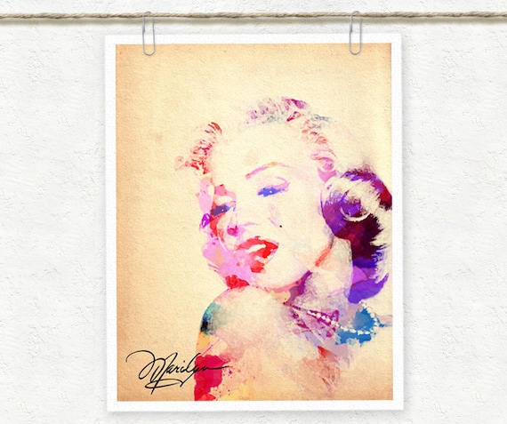 Marilyn Monroe Digital Watercolor