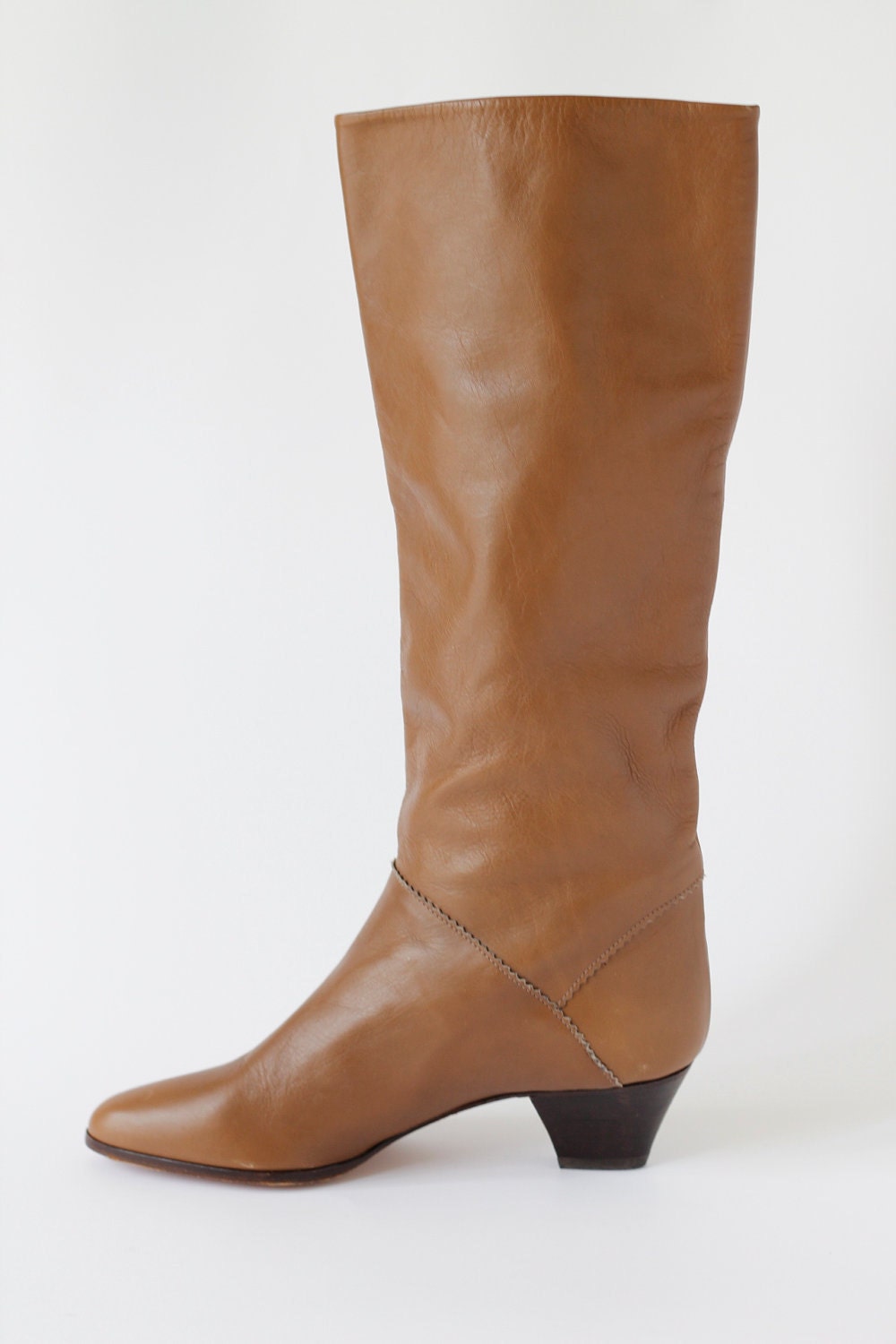 1980s vintage Hana Mackler caramel leather boots 7