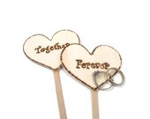 Wood Wedding Cake Topper.