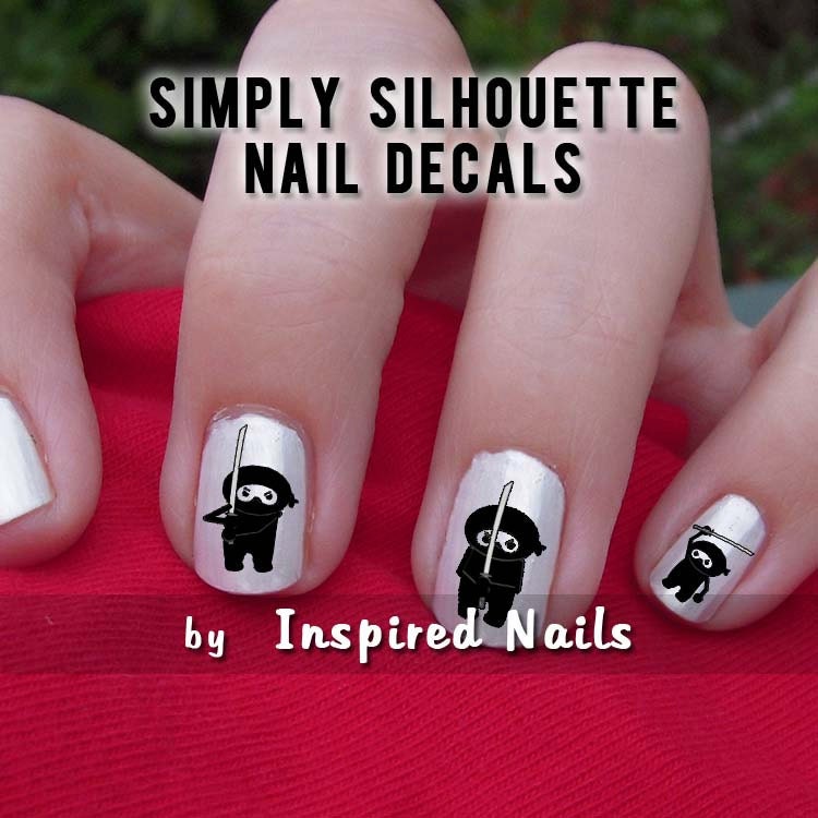 Ninja Decals Black and Clear Simply Silhouette by Inspired Nails