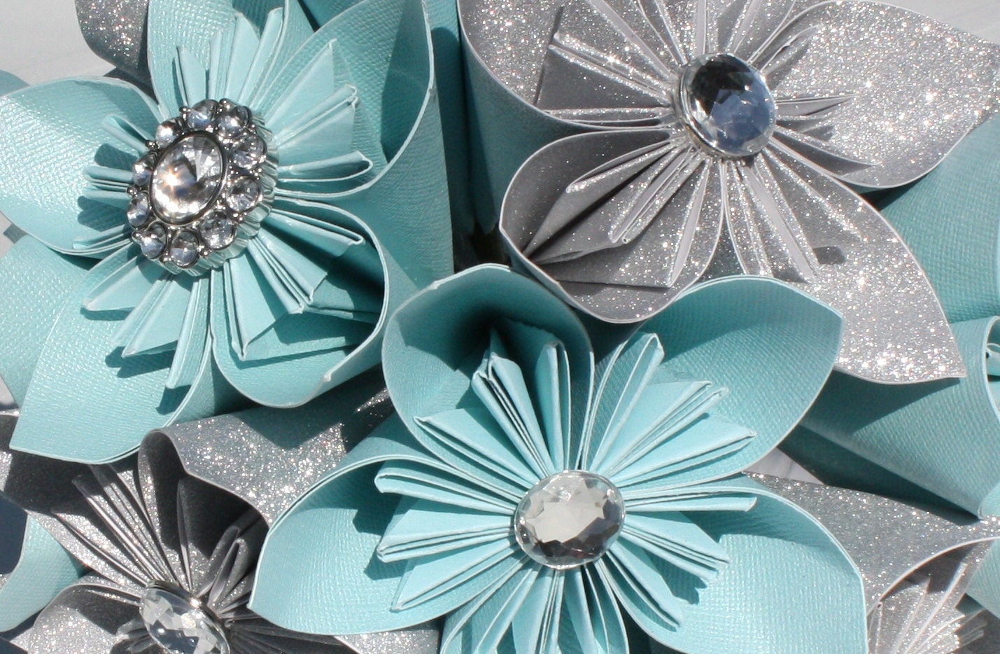 Sparkling Diamonds Origami Bridal Bouquet