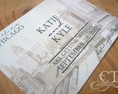 GETTING STARTED - Chicago Skyline Save the Date 1940s