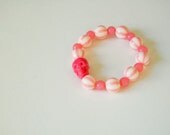 SALE 30% OFF Candied Death Stretch Bracelet - Hot pink/Pink