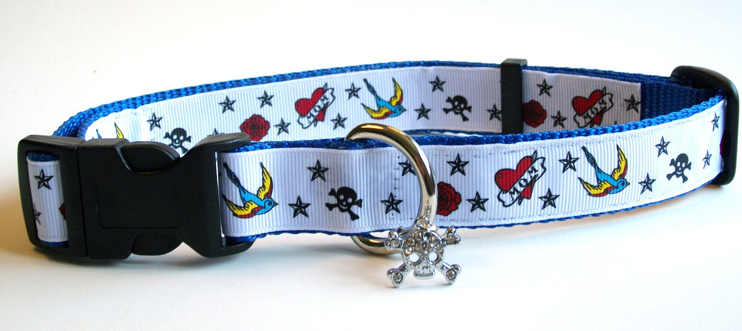 Dog Collar Blue Tattoo Designer -- Free Charm
