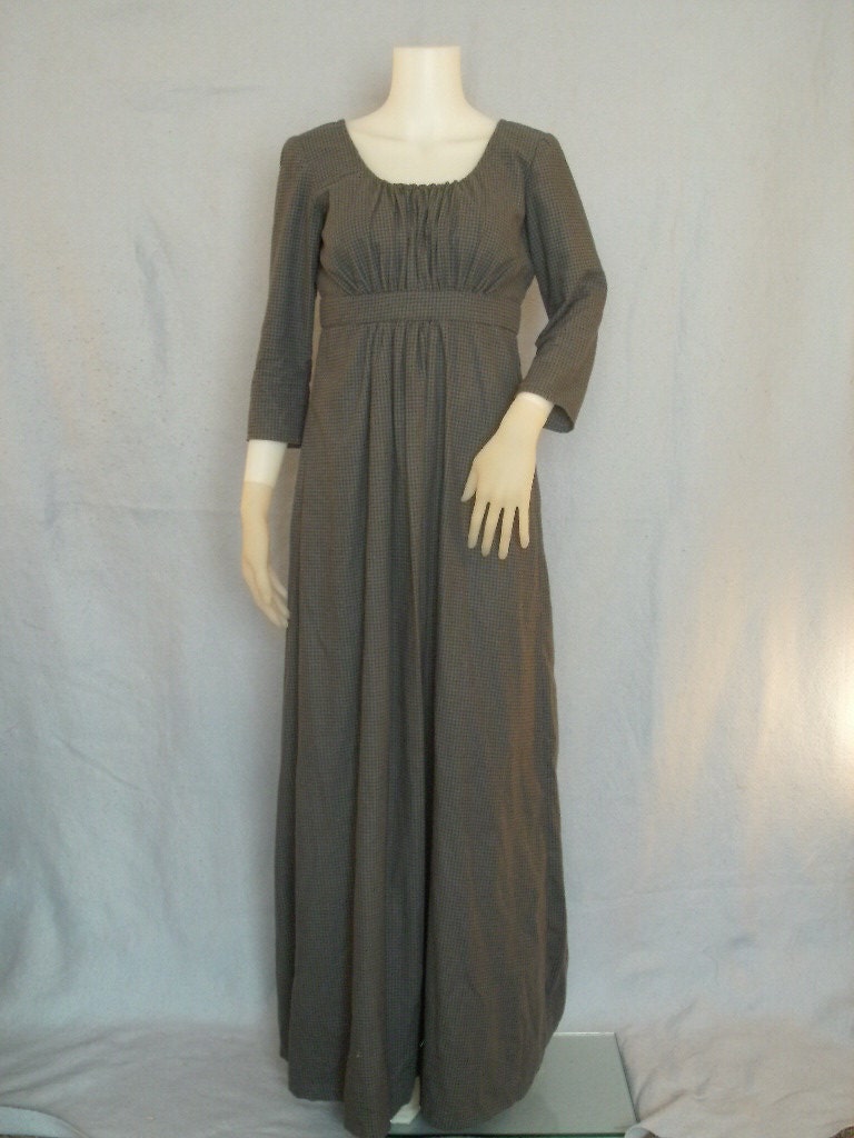 Simple Regency Costume Dress--- Sense and Sensibility style--- Modest Costume, Old English, Renaissance, Reenactment