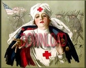 Red Cross Nurse... Fun Digital Download Image
