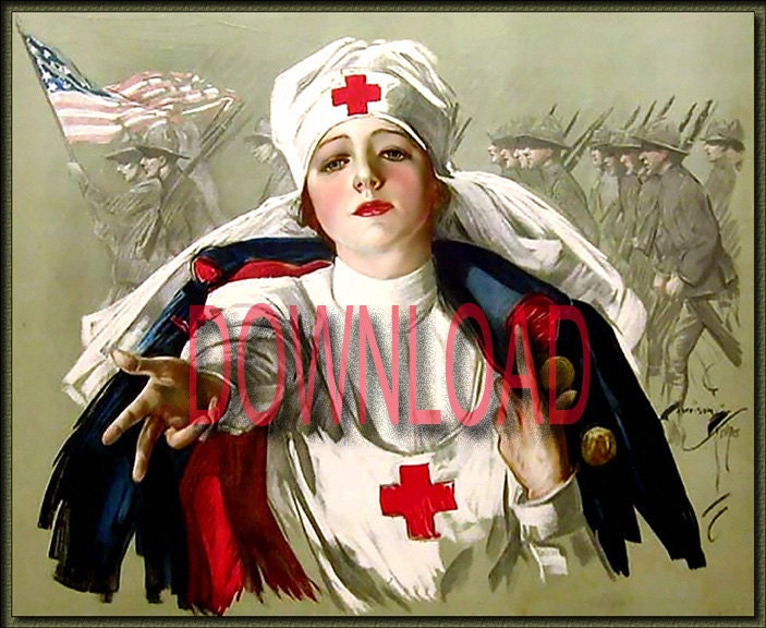 Red Cross Nurse... Fun Digital Download Image