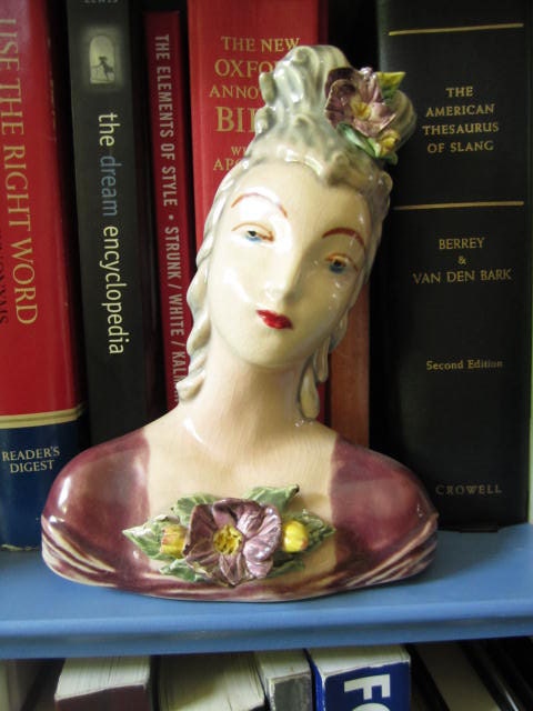 Geisha Girl Bust-- 1960's Porcelain... Over 7 inches Tall