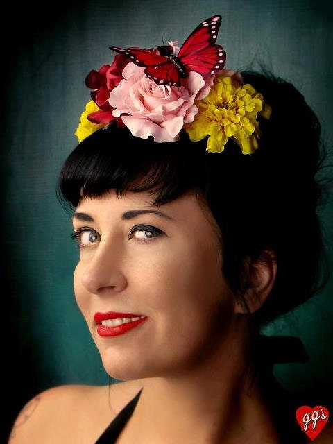 Viva Frida Flower Band Burlesque Mexican Rockabilly Butterfly