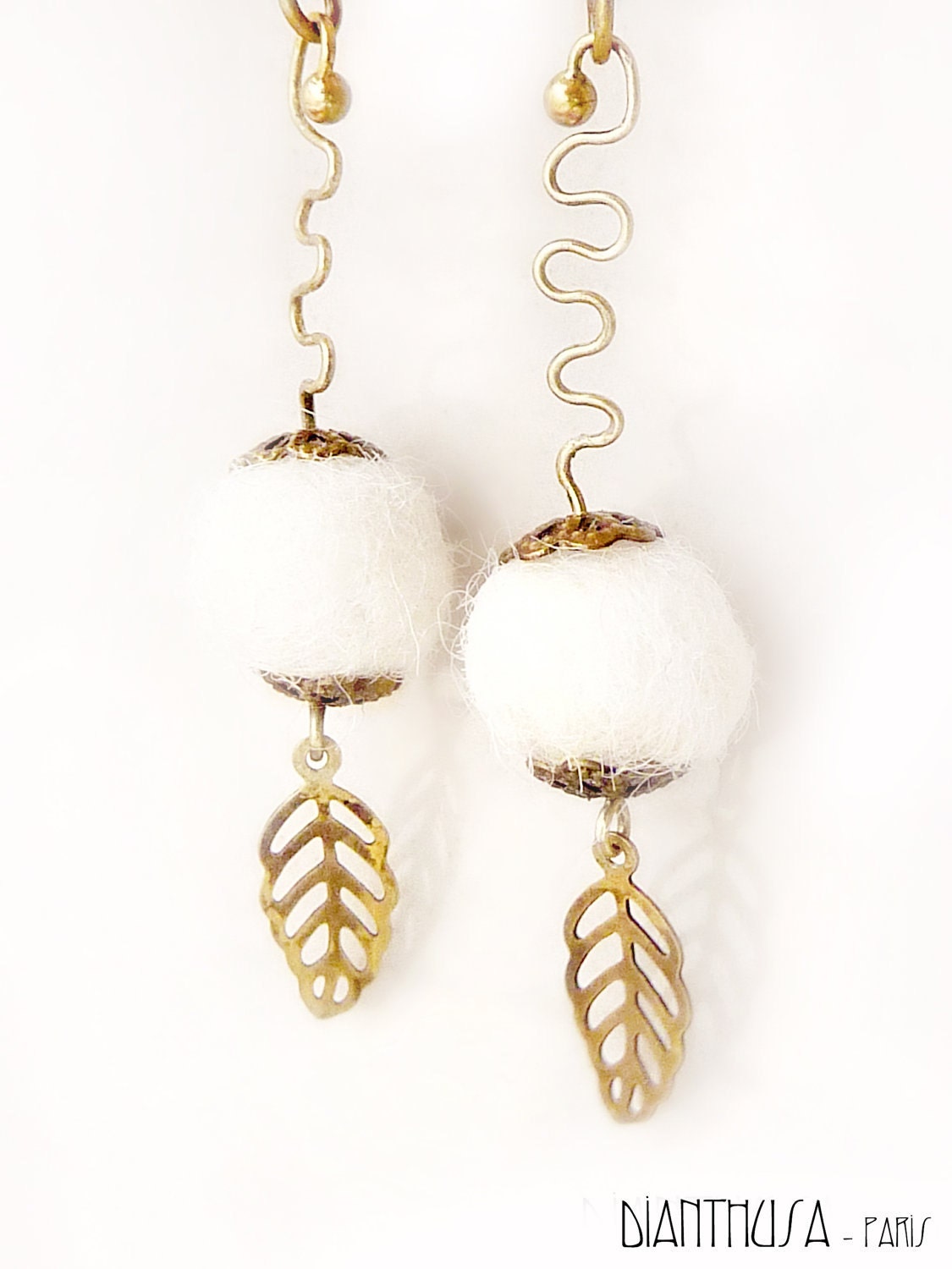 Feather / leaf earrings. Navajo earrings