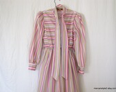 Pastel Stripe 80s dress size 6
