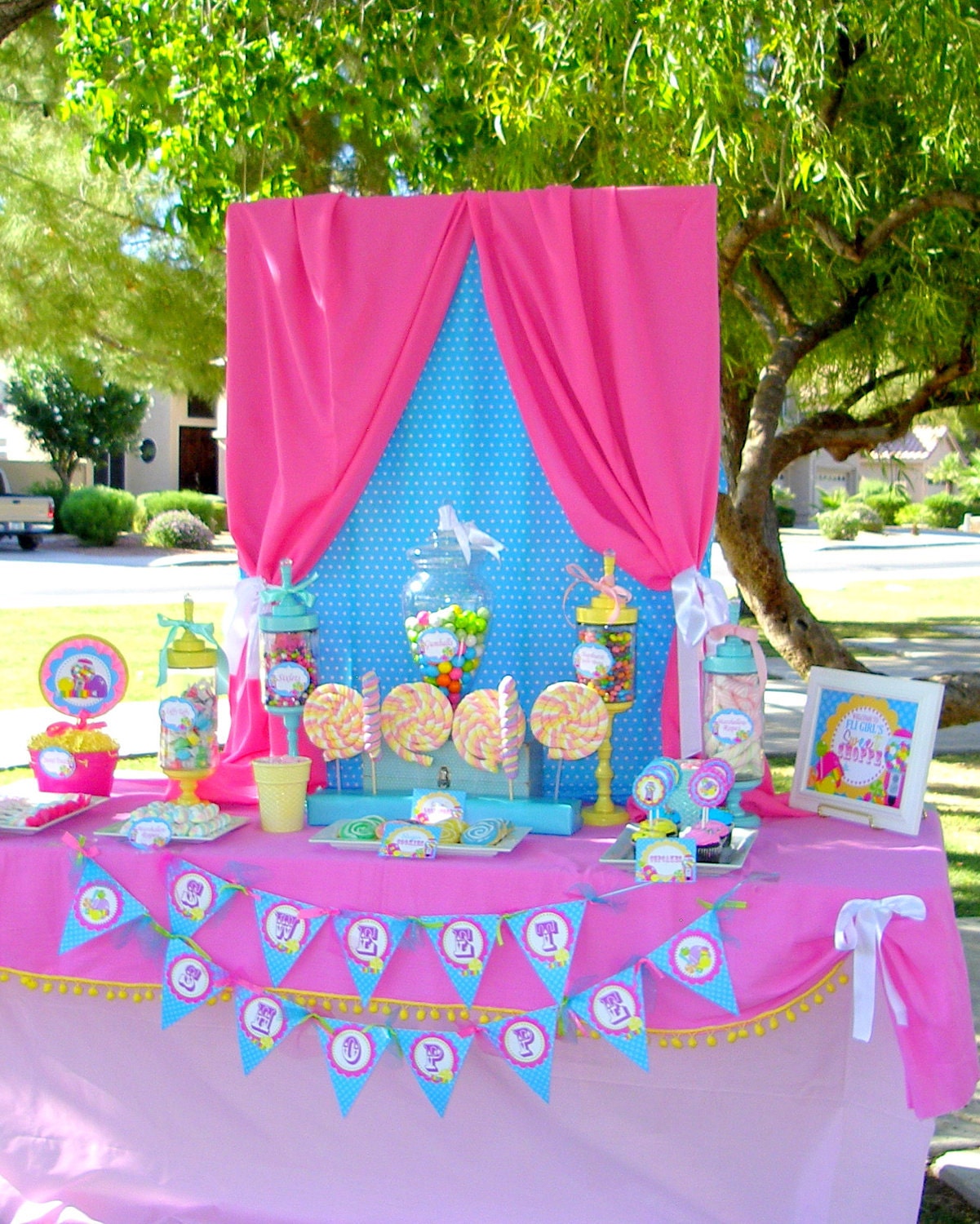 SWEET SHOP Candyland / Lalaloopsy Party / Candy Land/ Sweet Shoppe Party/ Lollipop/ Bubble Gum/ Girl Birthday - Complete - Krown Kreations