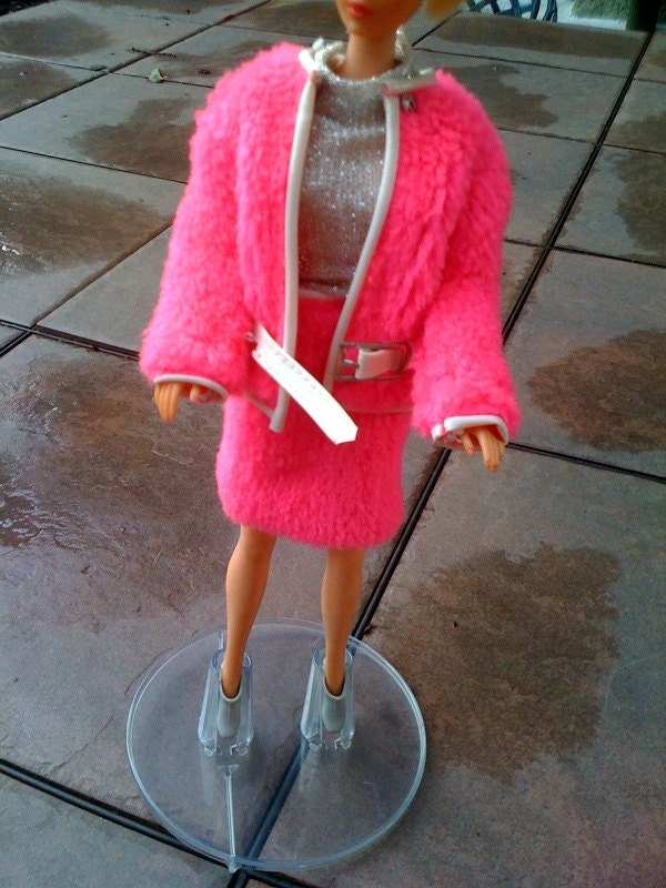 Barbie Hot Pink Fur skirt and jacket-reserved for by LABsFABulous