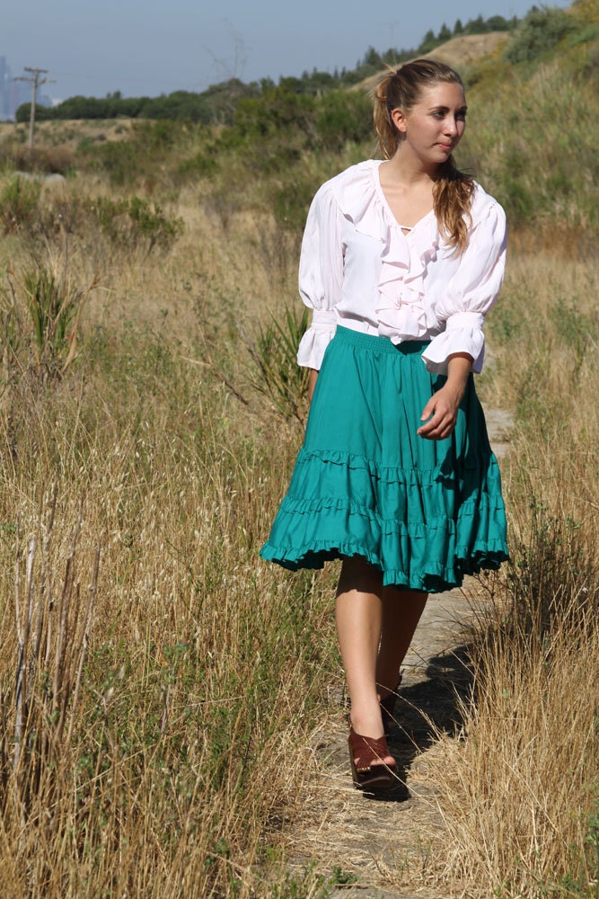 SALE .. 1970s Vintage Western Circle Skirt