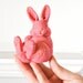 Pink Glitter Easter Bunny Rabbit for Baby Shower Table Settings, Girl Nursery Decor, Spring Birthday Parties or Home Decorations