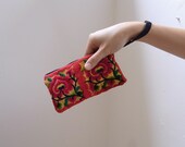 Coin Pouch Bag Purse Hill Tribe Fabric Vintage HMONG Hemp Handmade Thailand (BG295W-OF)