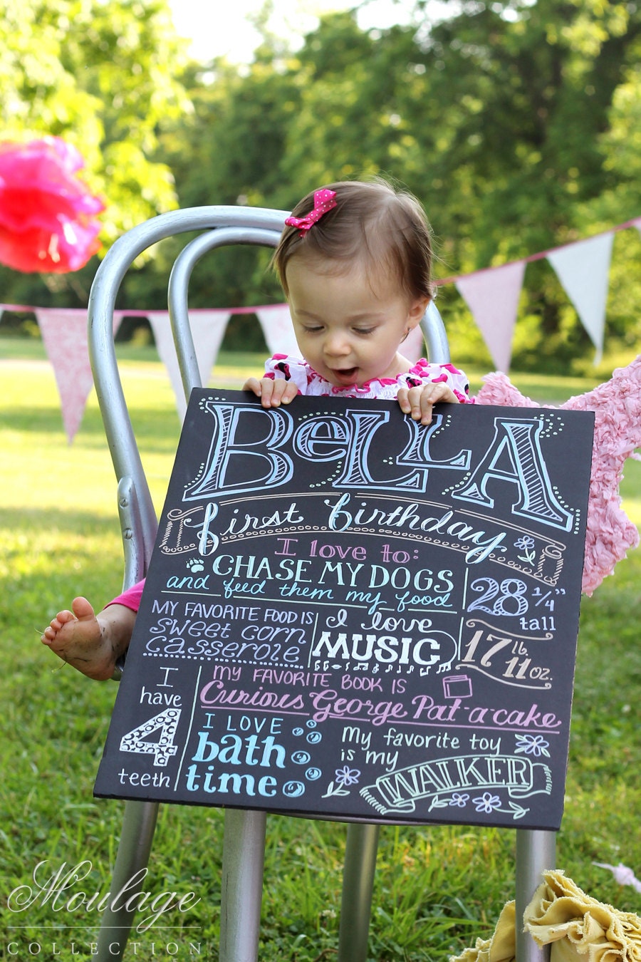 THE ORIGINAL Favorite Things Poster (c) custom first birthday hand drawing