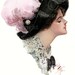 FINE FEATHERS Harrison Fisher Victorian Lady Image for Cardmaking Mixed Media Altered Art Digital Download
