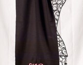 Personalized Dark Brown Scarf monogrammed
