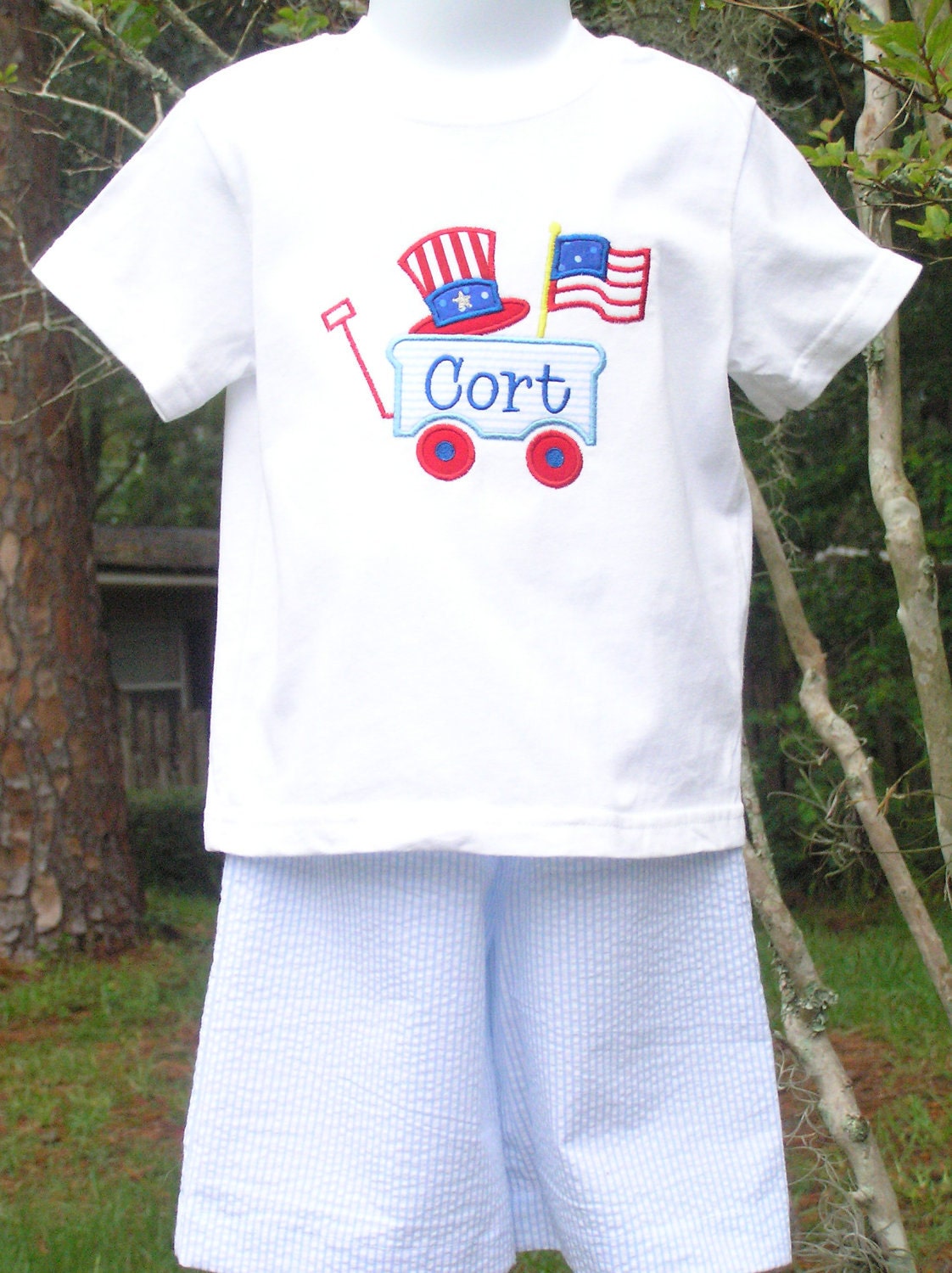 Patriotic Wagon Short Set