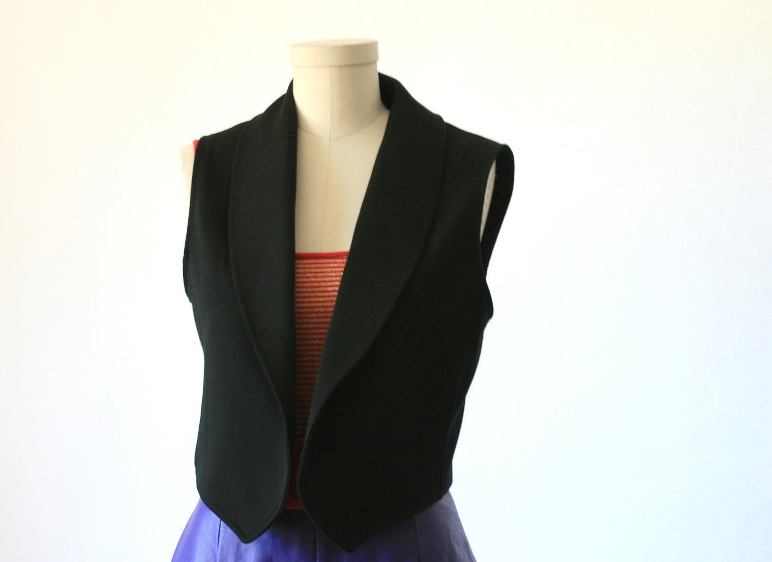 Jantzen - Black Tuxedo Type Vest - Size Medium