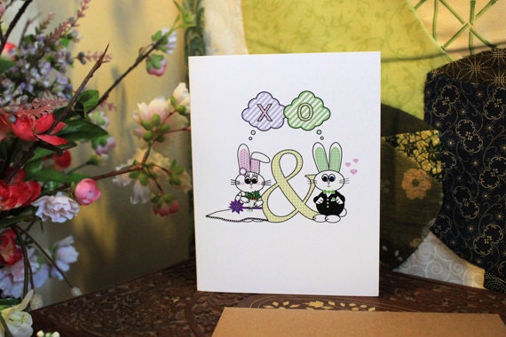 Bunny Wedding Card