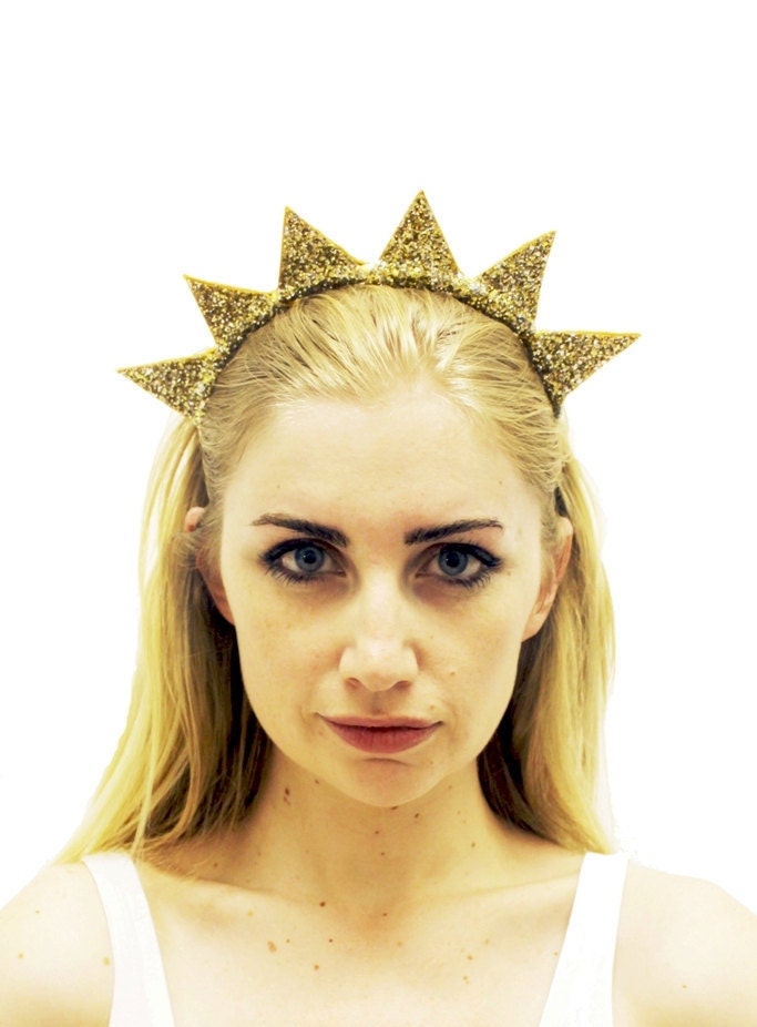 Large Glitter Spike Crown Headband - Range of colours