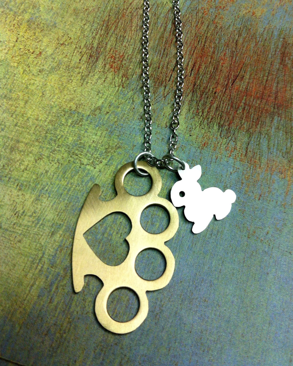 The Sensitive Thug. Brass Knuckles. Mini Weapon. Bunny. by Arrok