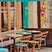 Paris Photography, Apertifs, Cafe, Teal Cafe Chairs, Sidewalk Cafe, French Wall Decor
