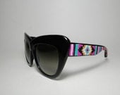 Beaded Sunglasses Extreme Cat Eyes