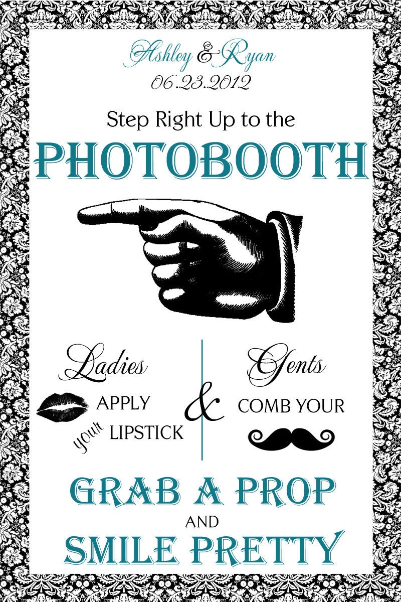 Custom Printable Wedding Photobooth Sign