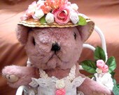 Teddy Bear in Wicker Chair
