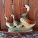 Mother Goose and Goslings, Three Geese Figurines, Goose Figurines, Pottery Made in Brazil