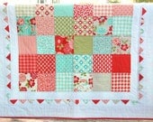 Vintage Modern Baby Quilt -  Patchwork Quilt - Baby Blanket - Modern Baby Quilt - Quilted Blanket - Moda Vintage Modern
