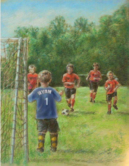 Soccer Personalized Custom Print Sports Boys bedroom wall art Reproduction 8x10