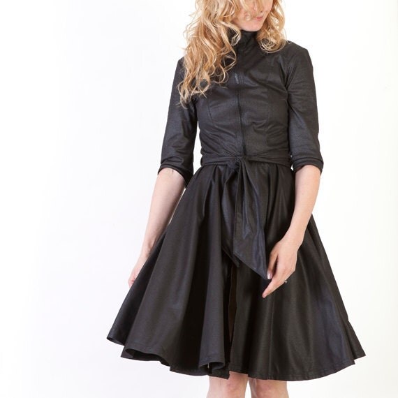 50s style black skirt