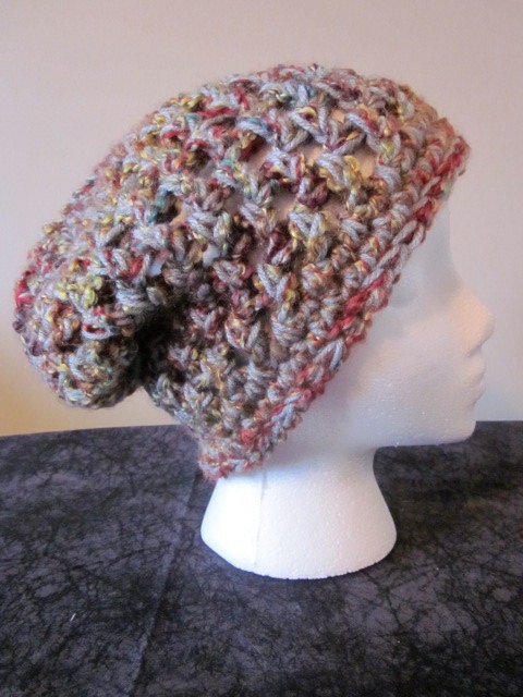 Crochet Slouchy Hat, Slouchy Beanie, Tam Hat, Unisex