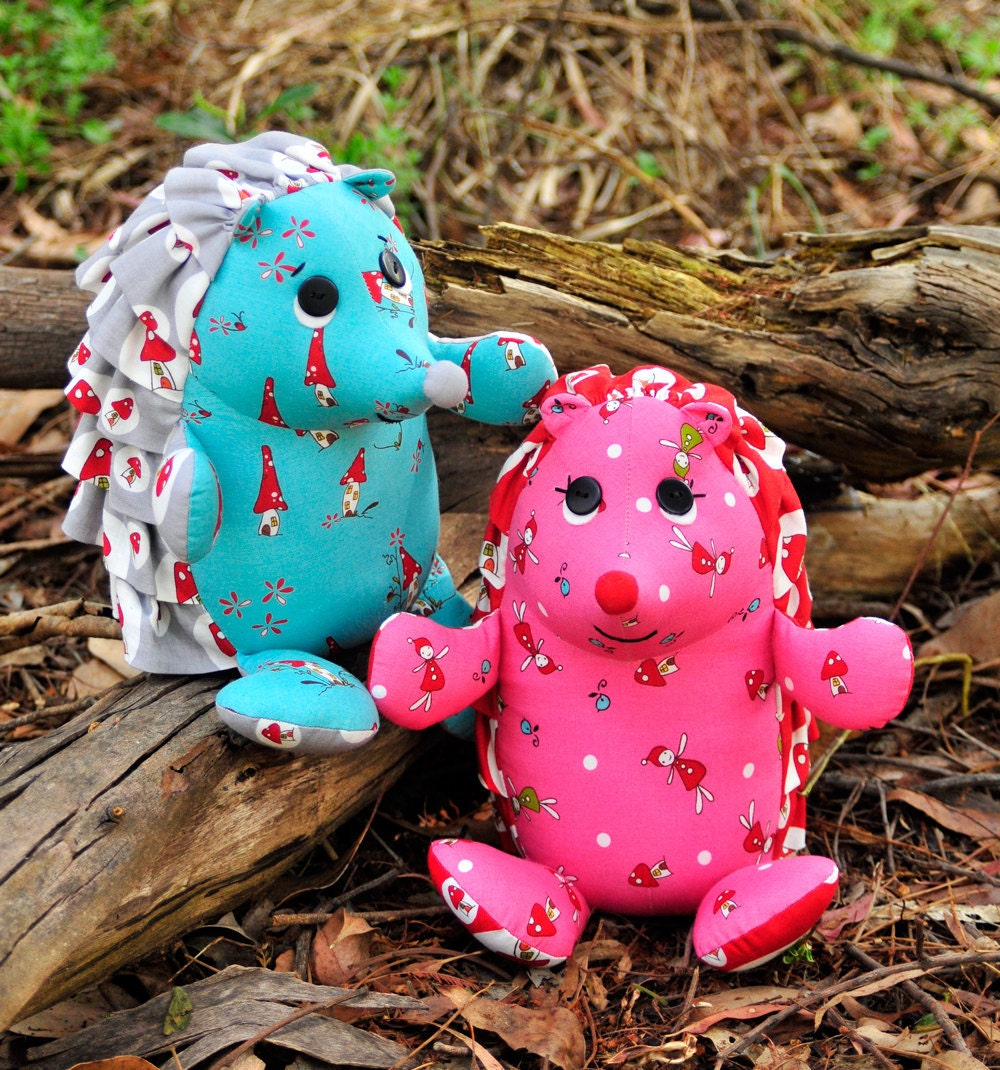 Snuffles and Ruffles the Hedgehog Softie PDF Pattern