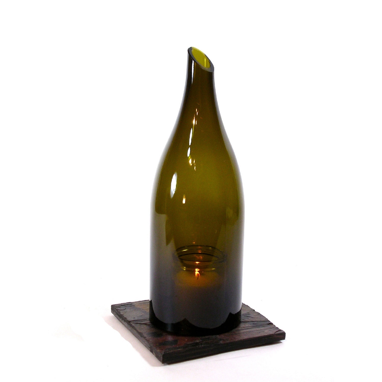 Wine Bottle Hurricane Lantern - Medium