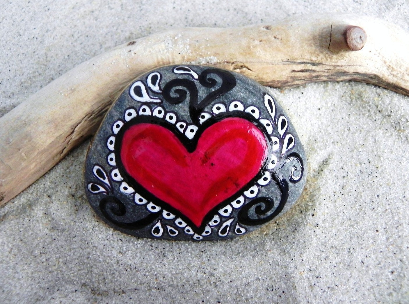 Rock Solid Love / Painted Rock /Sandi Pike Foundas