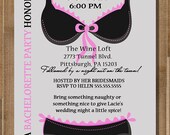 PRINTABLE Bridal Shower, Bachelorette Party LINGERIE Invitation -- CUSTOM