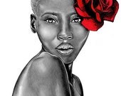 Limited Edition Art Print 8/40 - Uzuri (Red)