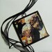 Art to Wear, Best Friends, Photo Pendant, Gothic Fine Art Statement Necklace, Photo Jewelry, 2 X 2 Inch Framed Pendant