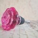 Wine Bottle Stopper - Pink Glass Flower Wine Stopper