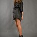 Black/ Floral Dress with bow belt