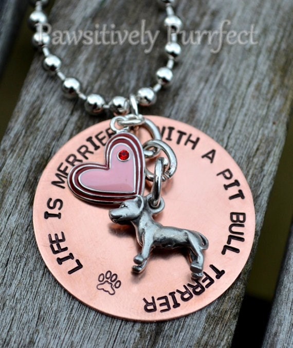 Life Is Merrier Handstamped Necklace